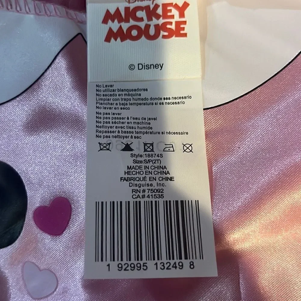Disney Junior Mickey Mouse & Friends Minnie Mouse Halloween Costume 2T (NO EARS)